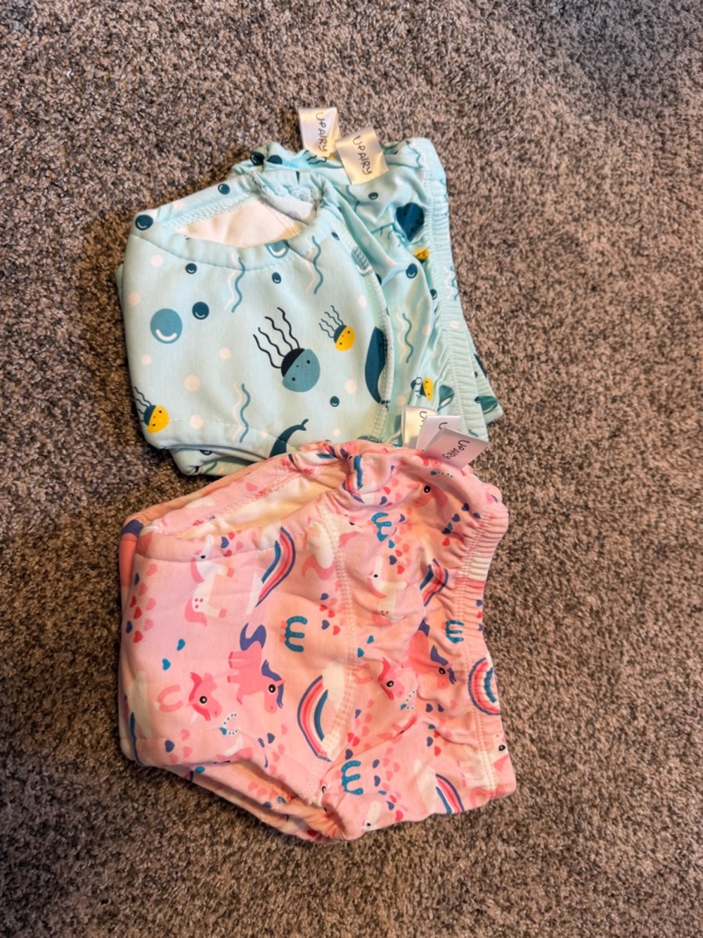 Training underwear Set - Blue Jellyfish & Pink Rainbow